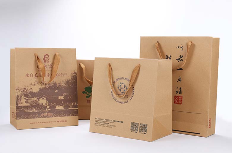 本色牛皮纸袋 服装手提袋 茶叶食品手提袋 蜂蜜礼品手提袋 辣椒酱酒袋 现货定做包邮图片