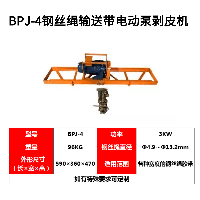 8500/台 钢丝绳输送带剥皮机 BPJ-4 3KW 现货供应图片