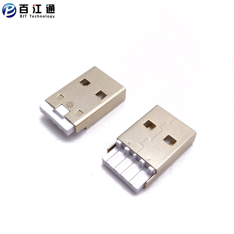 USB公头  USB2.0双面插公头   USB正反插公头  USB焊线式公头  镀金款图片