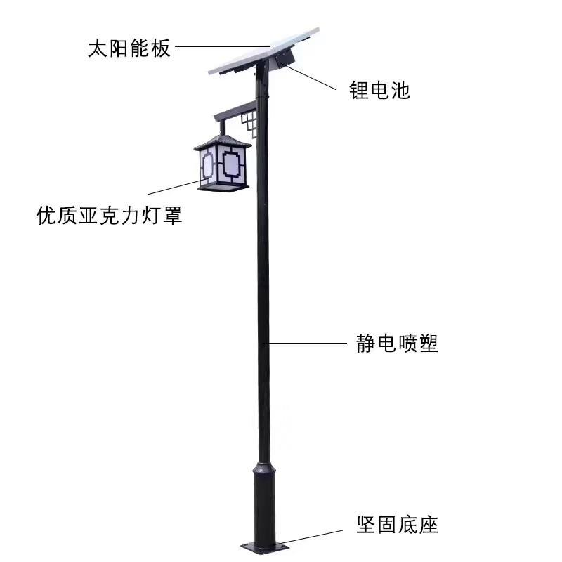 华朗太阳能LED路灯道路灯景观灯庭院灯草坪灯组合灯LED灯厂家直供华朗太阳能LED路灯 华朗太阳能LED路灯图片