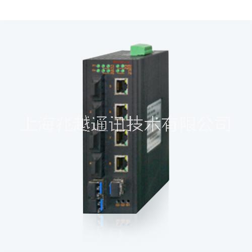 MIE-1408P 4FE+4F+3GSFP卡轨式千兆非网管POE工业以太网交换机图片