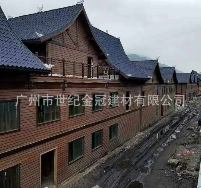 金冠建材深罗马彩石金属瓦别墅屋面厂家-价格-批发-广州市世纪金冠建材有限公司图片