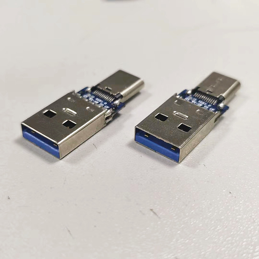 Type-c母座转USB 3.0 公头 转接头 L=28 31 32 35 A公转type-c母图片