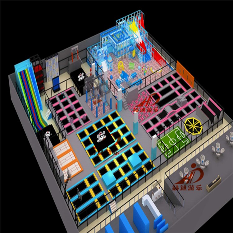 淘气堡室内儿童乐园 马卡龙新款淘气堡 淘气堡厂家 蹦床公园 大型蹦床游乐设备 儿童蹦蹦床  蹦床厂家 蹦床乐园图片