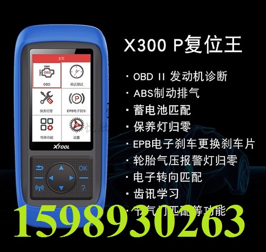 朗仁新款X300P汽车故障诊断仪obd2检测仪通用 X300P复位王