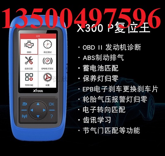 朗仁新款X300P汽车故障诊断仪obd2检测仪通用 X300P复位王