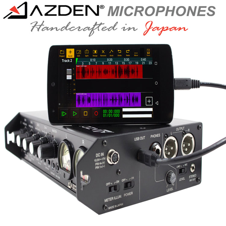 Azden FMX-42U 阿兹丹4通道外景录音 影视录音用调音台 手机调音台 电脑调音台 四通道便携式调音台 背包调音