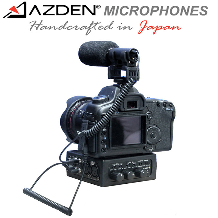 Azden FMX-DSLR 阿兹丹单反、DV用2路便携调音台 DSLR单反相机用调音台 2通道外景录音 影视录音用调音