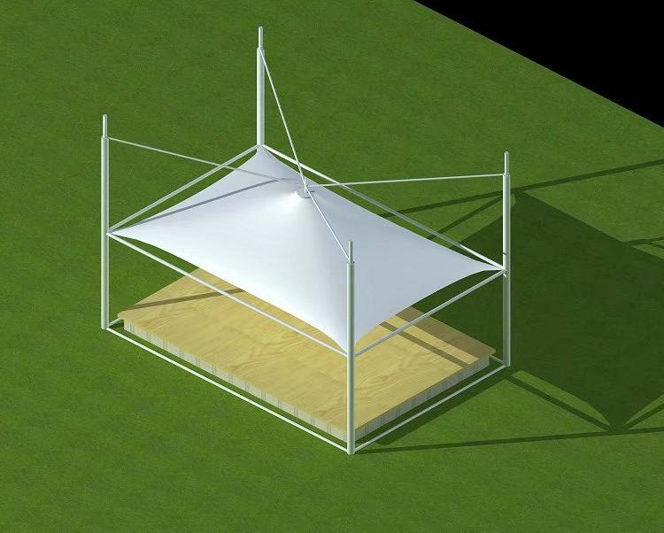 车棚 厂家供应 停车棚七字形车棚膜结构 张拉膜看台棚户外艺术棚 体育场厂棚旅游区景观 看台棚 钢膜结构遮阳雨棚圆管型车图片