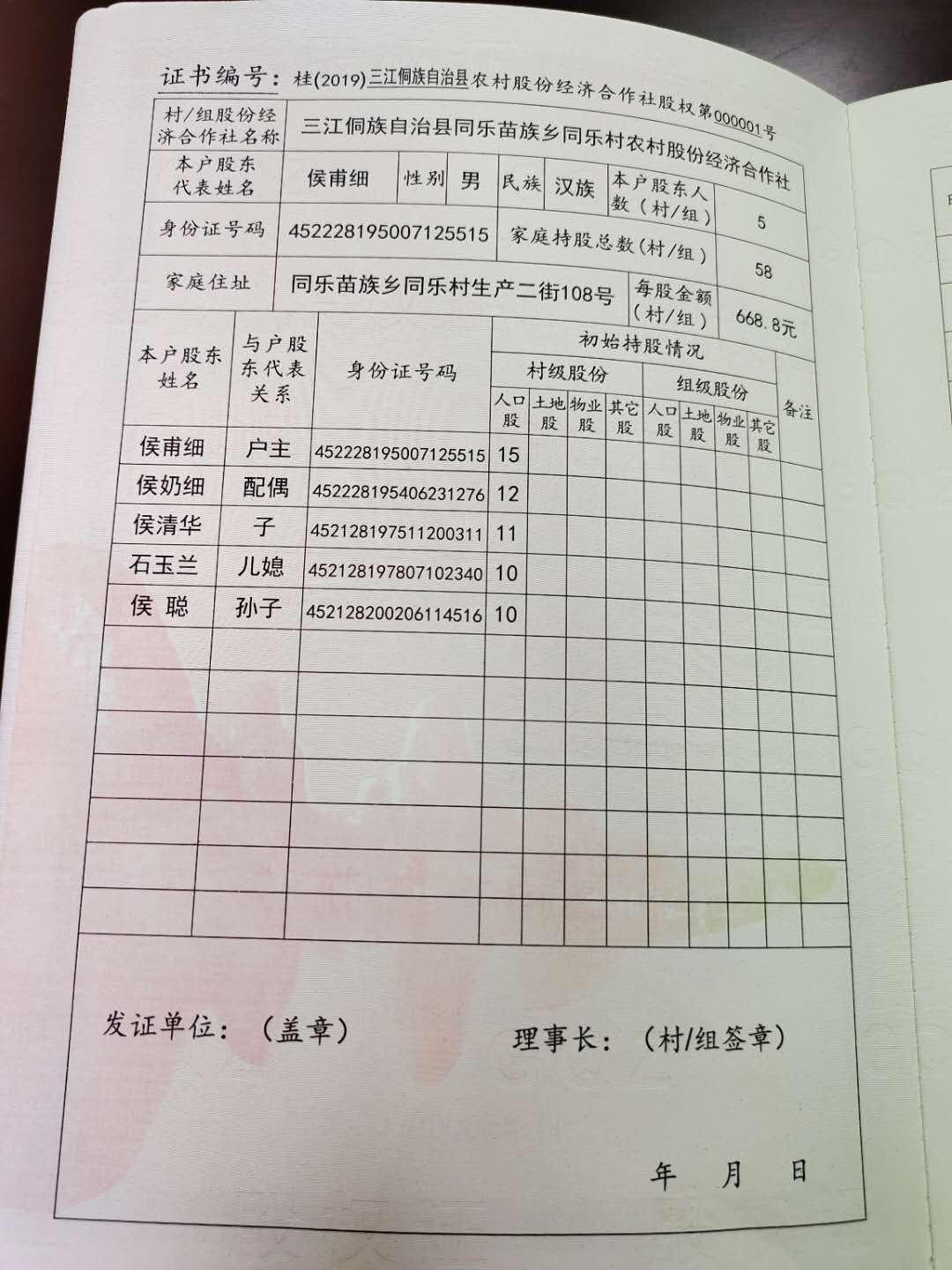 防偽股權(quán)證圖片/防偽股權(quán)證樣板圖 (2)