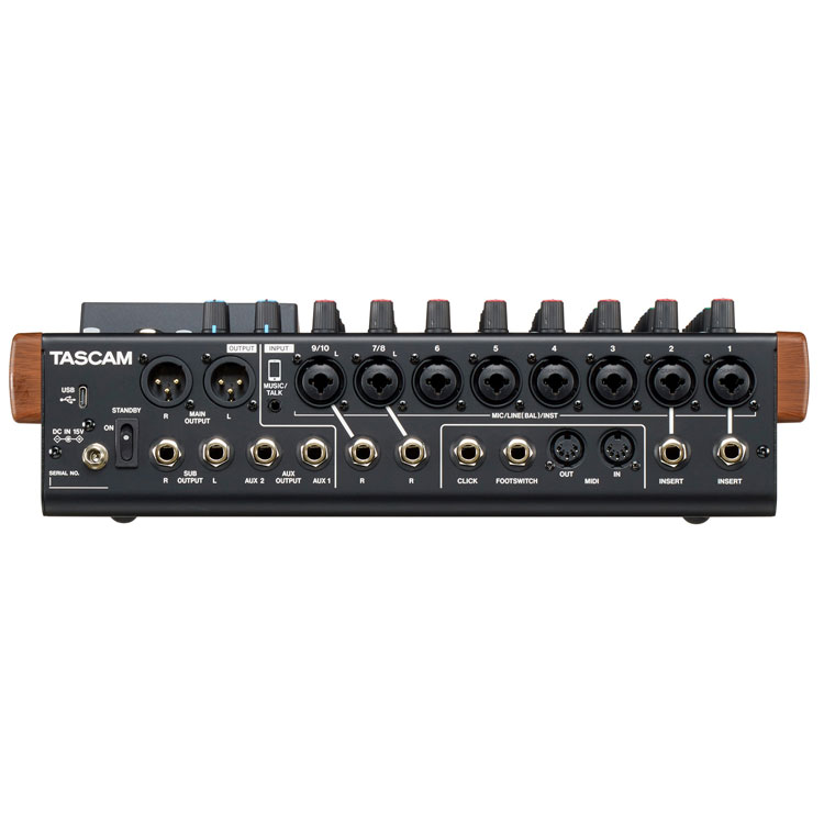 达斯冠 Model 12达斯冠 Model 12 Tascam 多功能调音台 SD卡多轨录音调音台 USB蓝牙录音调音台 数字调音台 多轨直接录