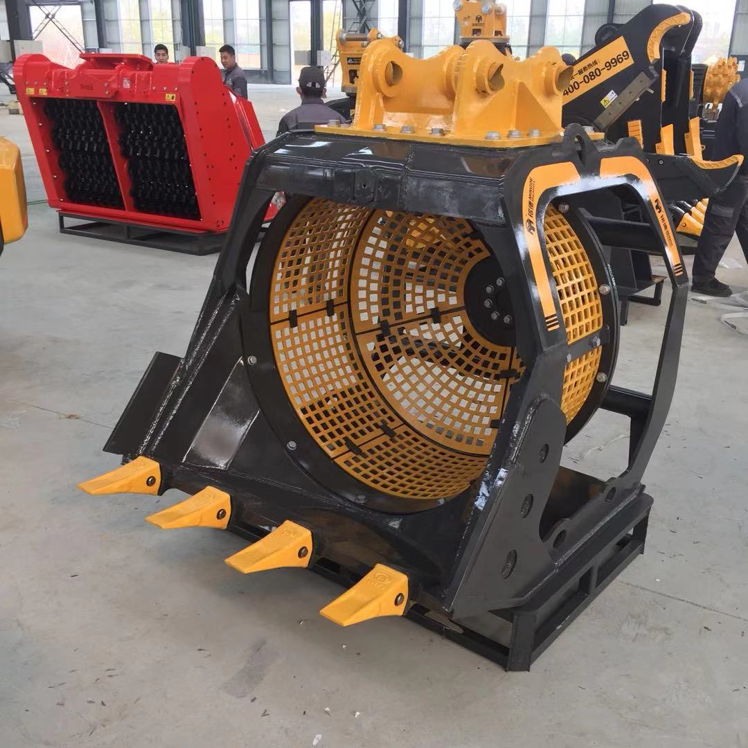 環(huán)保型挖機篩分斗 礦山石料篩選用圖片