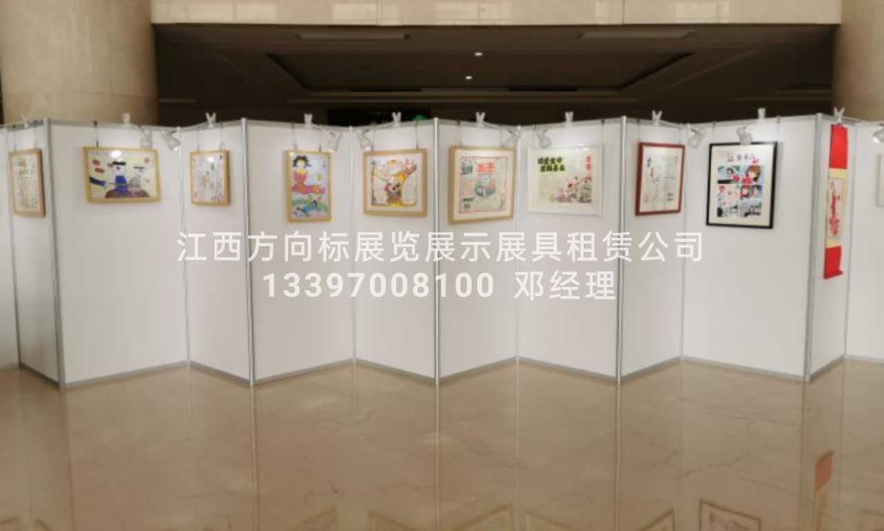 八棱柱展板 书画展板 展览展板  画展展板 展厅展览