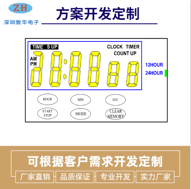 ZH-1615六键时钟计时器芯片图片