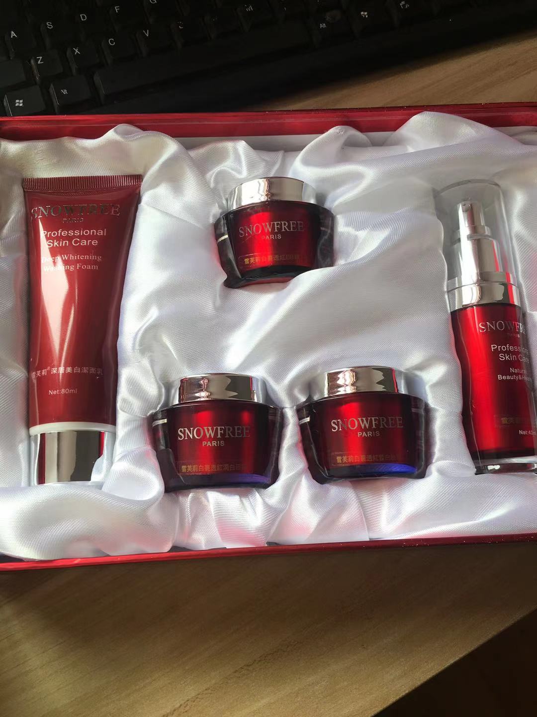 雪芙莉祛斑霜法國雪芙莉白里透紅3+2升級裝美白套裝原裝保濕護(hù)膚品化妝品