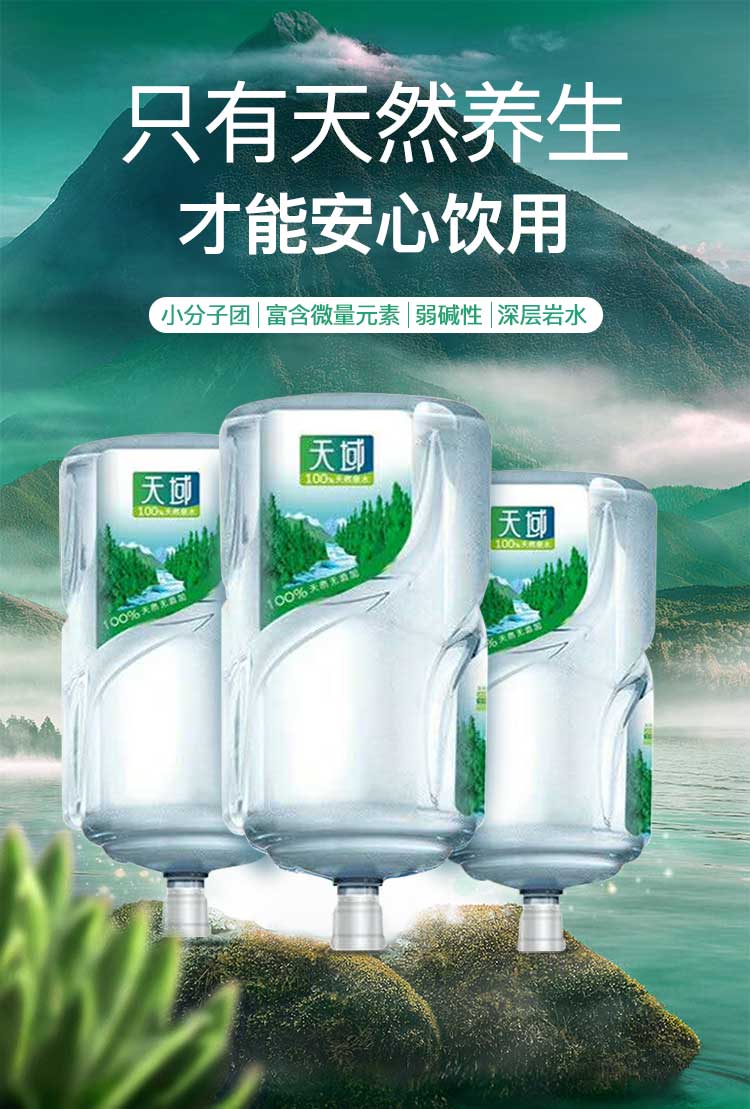 鸠江区送水蓝蓝水业15L桶装矿泉水买水票送饮水机