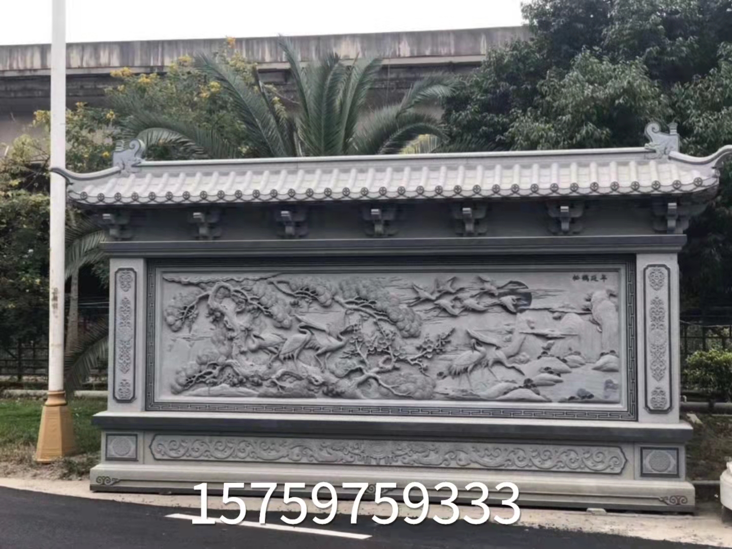 大型石材浮雕定制 花岗岩雕刻浮雕墙 石头墙壁画影壁地雕 大型石雕浮雕定制