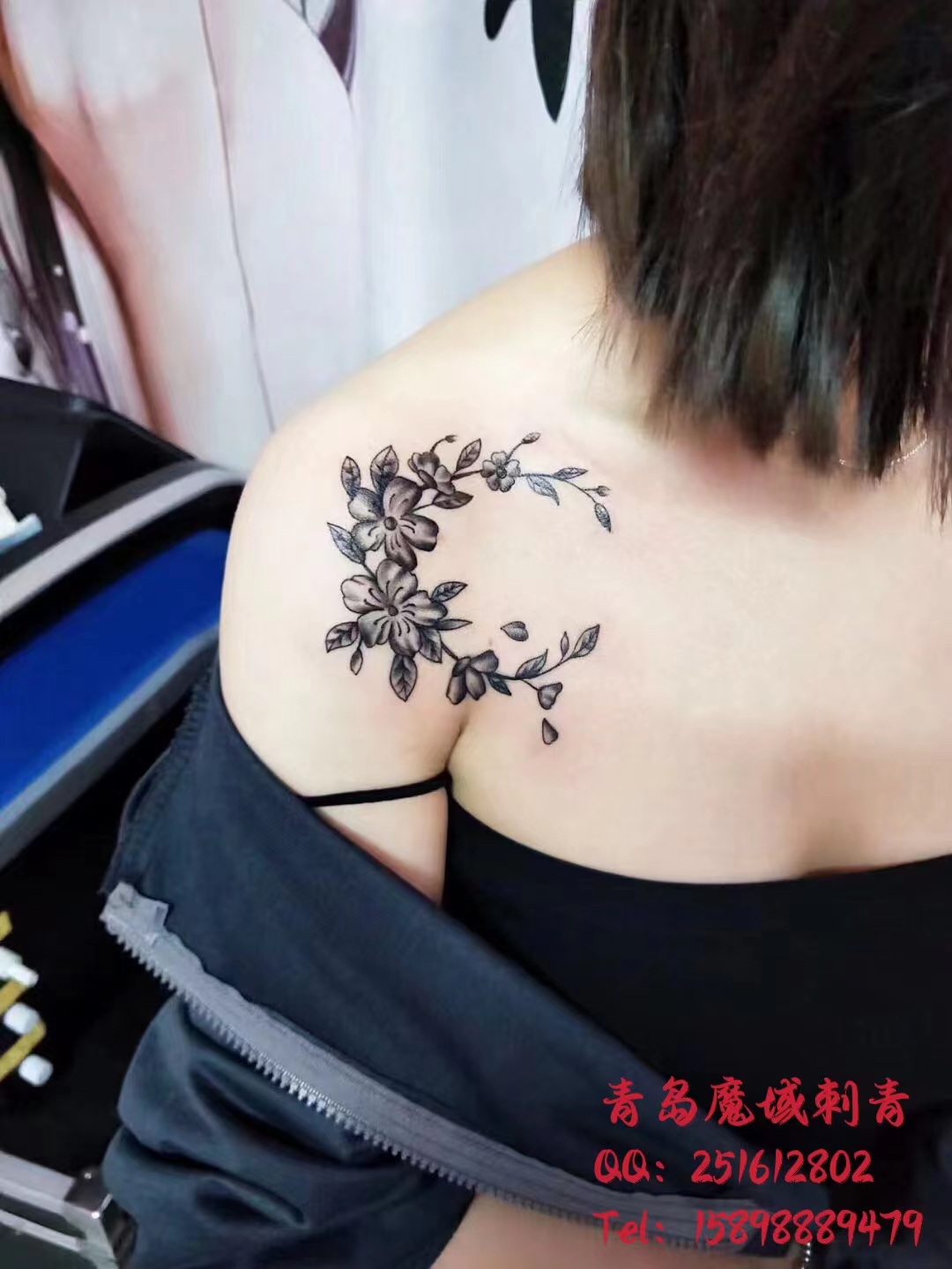 青島紋身 青島刺青 青島素花月亮紋身