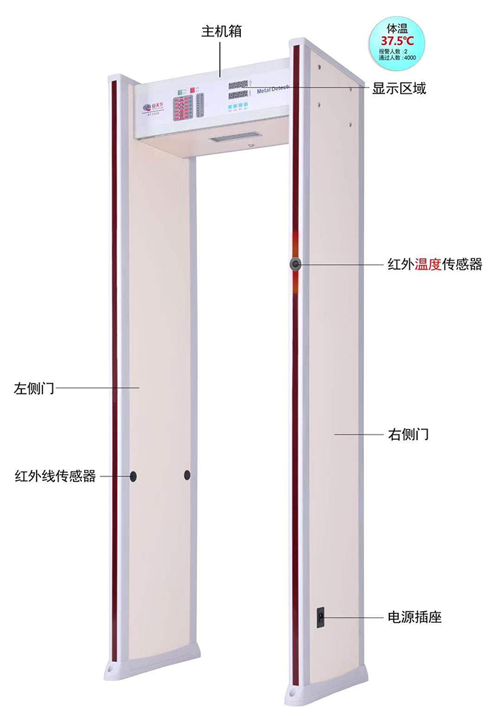 石家庄学校测温安检门石家庄学校测温安检门 石家庄学校测温安检门