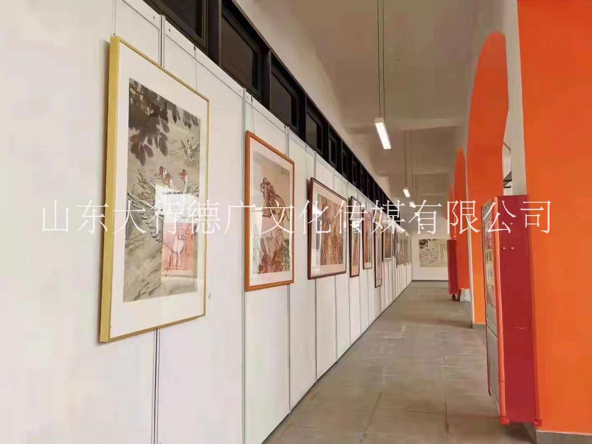 济南租赁字画展板 标摊展位 电视出租 摄影展展架 画展展板图片