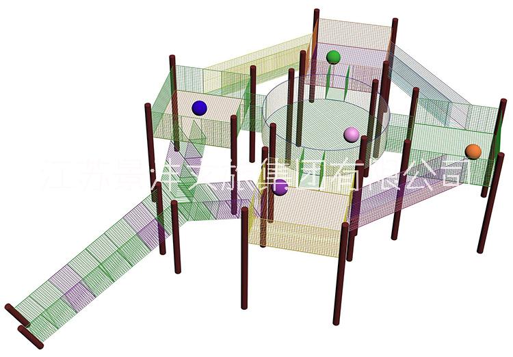 蜂巢魔网 天空之城 高空魔网 魔网蹦床 厂家定制 儿童大型游乐设备 新型儿童游乐设备 幼儿园 户外图片