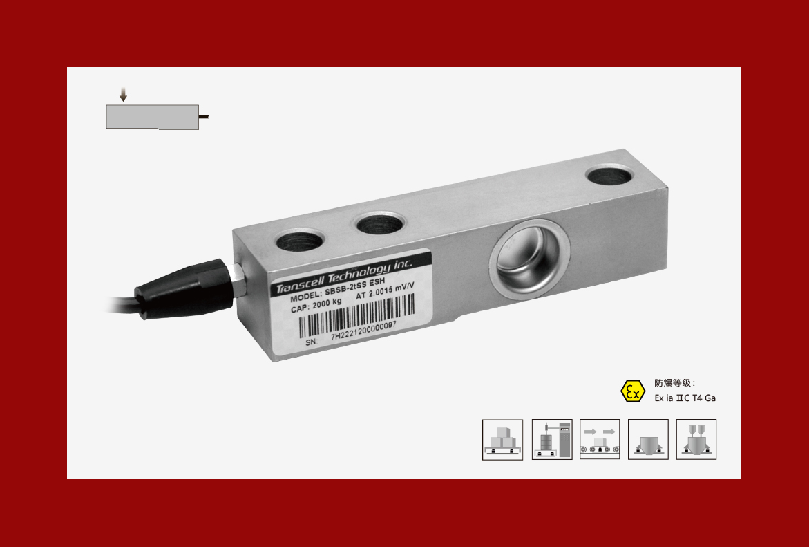 美国传力单悬臂梁防爆传感器SBSB(FB)-2.5/5t不锈钢材质全密封焊接高精度高稳定性一级代理