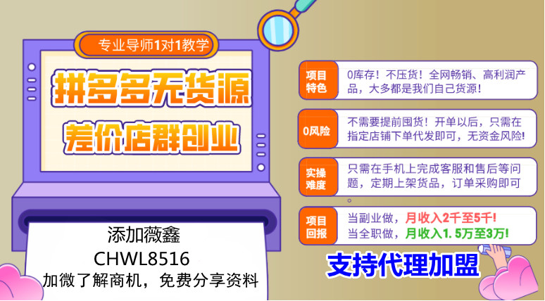 拼多多店群软件全国代理加盟，拼上拼高利润单日利润4000+店群工作室加盟