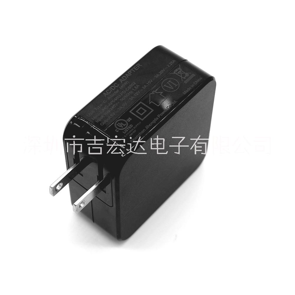 UL美规USB TYPE-C充电器 FCC认证45W TYPE C PD充电器,USB-C快速充电器