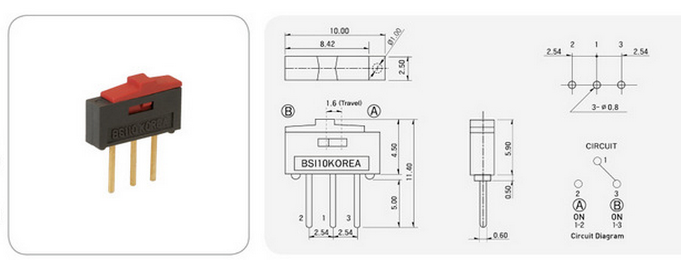 微型拨动开关BSI-10