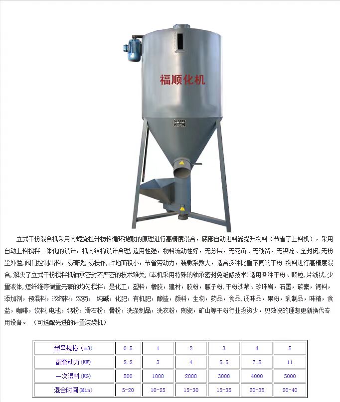 立式干粉混合机 立式干粉混合机厂家 立式干粉混合机哪家好图片