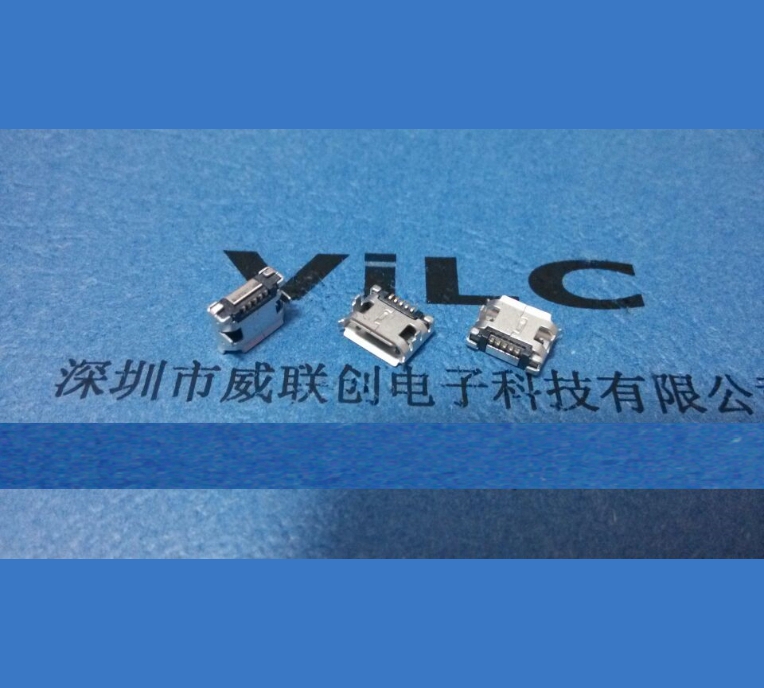 MICRO 5P B型母座 二脚DIP7.15图片