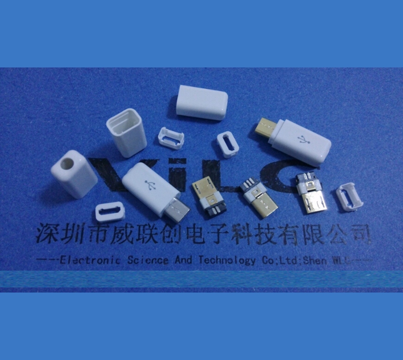 MICRO 5P USB公头 焊线式图片