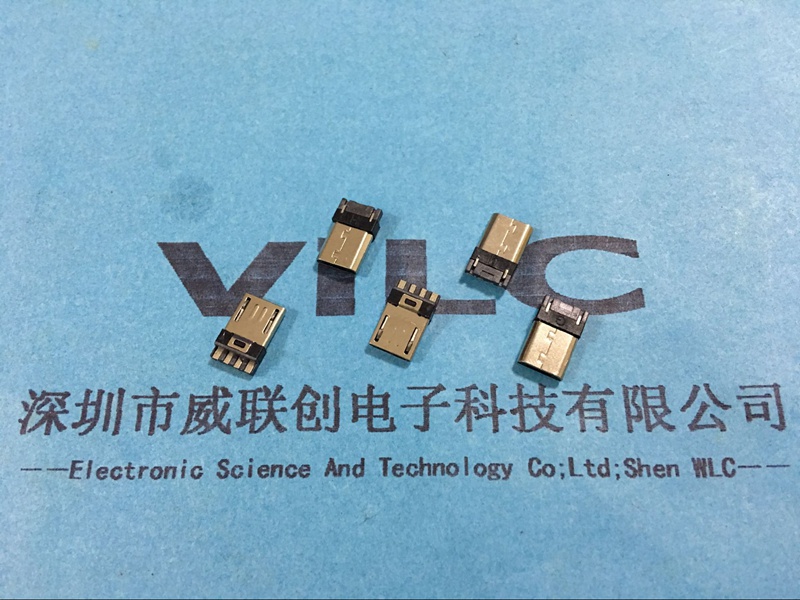 短体MICRO 5P USB公头图片