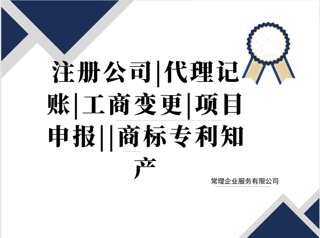 注册公司 代理记账 工商变更 项目申报 商标知产