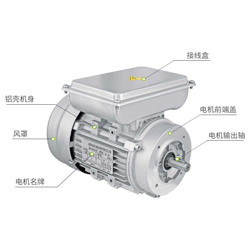 广东单相异步电动机厂家 YL单相电机220V 小型两相电机 1.1KW/1.5KW/2.2KW