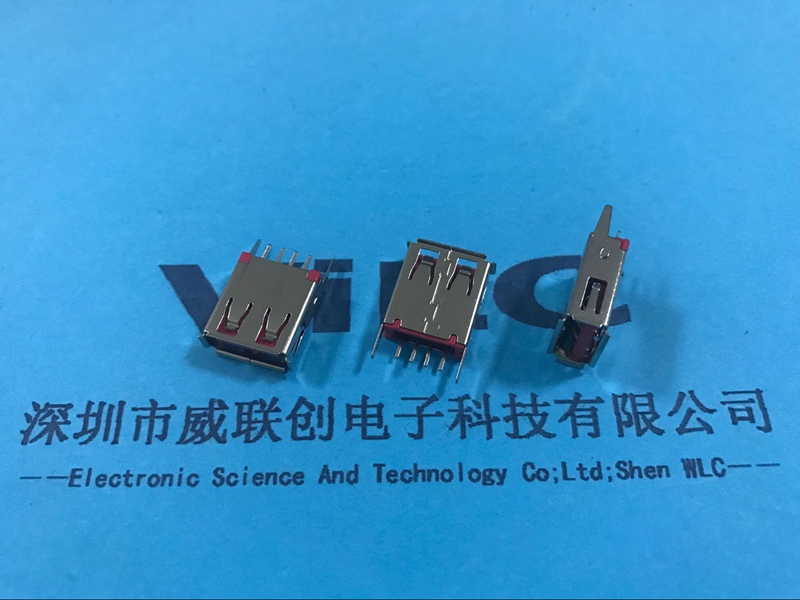 A母 立式直插USB2.0母座图片