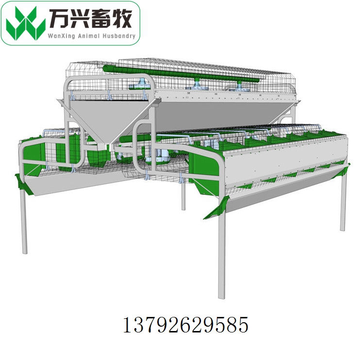 潍坊市供应万兴畜牧兔舍兔场用24笼位子母兔笼 规格2340mm×2100mm厂家