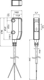 上海   劳易测50145259 PRK5B.1/4带偏振光片镜的镜反射型光电传感器