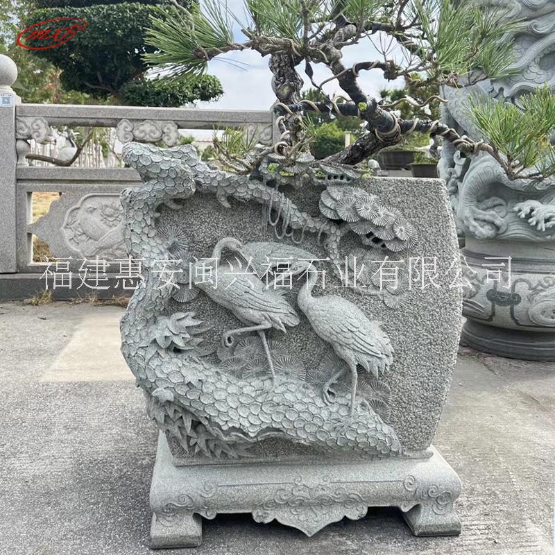 泉州石材厂家花岗岩花盆水钵石钵广场公园别墅庭院门口花钵摆件批发