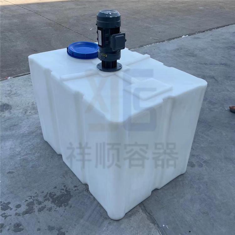 50L-500升方形塑料搅拌桶 可安装搅拌机计量泵的PE方箱小型搅拌罐图片