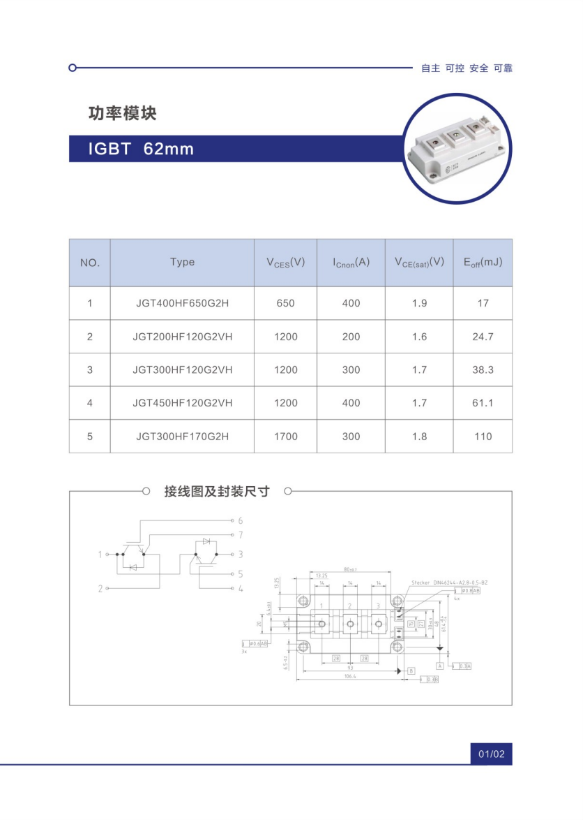 IGBT模块  62mm封装