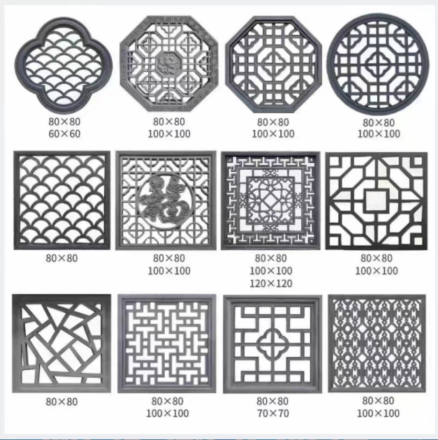 河北仿古花窗砖雕生产厂家图片
