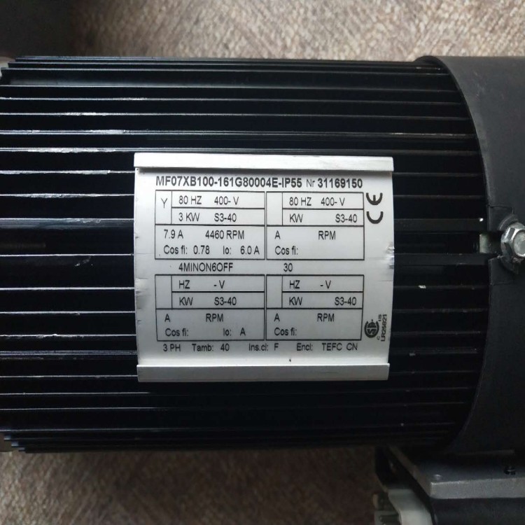 科尼0.3KW 行走电机 MF06MA200-131F85009E-IP55 52293020图片