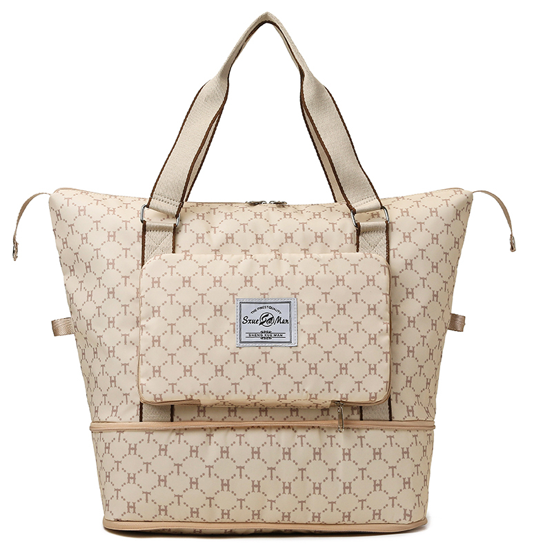 可拓展大容量旅行包簡約手提短途行李收納袋干濕分離運動健身包