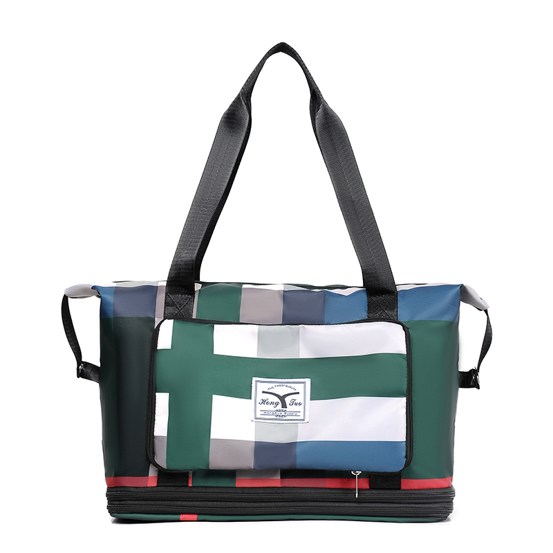 新款旅行包戶外運動大容量旅行袋可擴展時尚健身包簡約潮搭單肩包