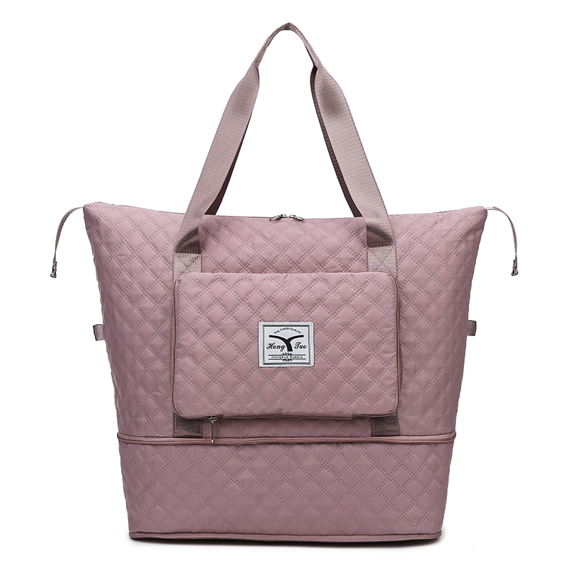 菱格干濕分離運(yùn)動(dòng)手提包大容量旅行包可折疊單肩包擴(kuò)展瑜伽健身包