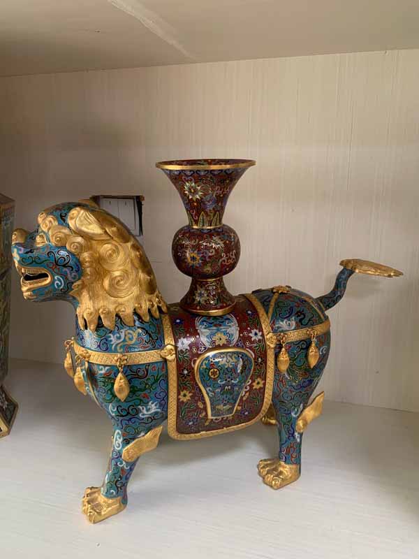 景泰藍工藝品加工定制紫銅胎高溫?zé)贫摄~胎掐絲琺瑯工藝品純手工制作   景泰藍裝飾品擺件