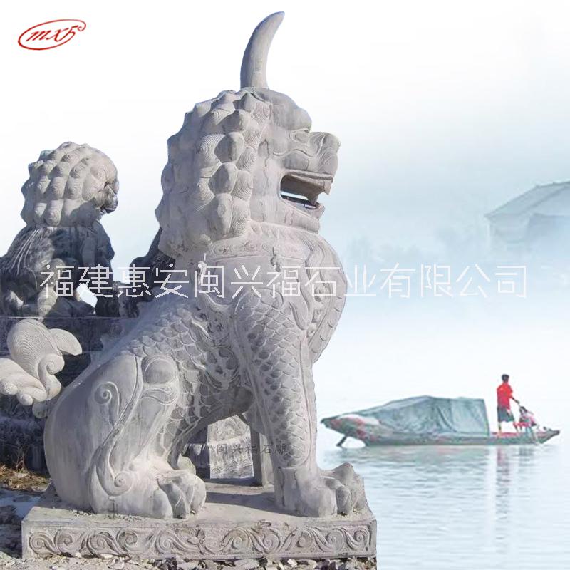 供應(yīng)石雕獬豸獨角獸天然石頭雕刻動物公正公平法院司法局門口擺件