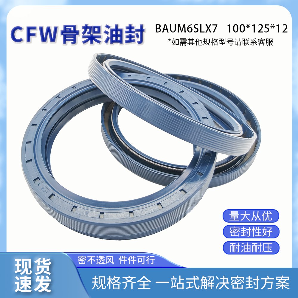 德國CFW骨架油封100*125*12耐油耐磨正品現(xiàn)貨密封 BAUM6SLX7 BAUM6SLX7 ACFW3