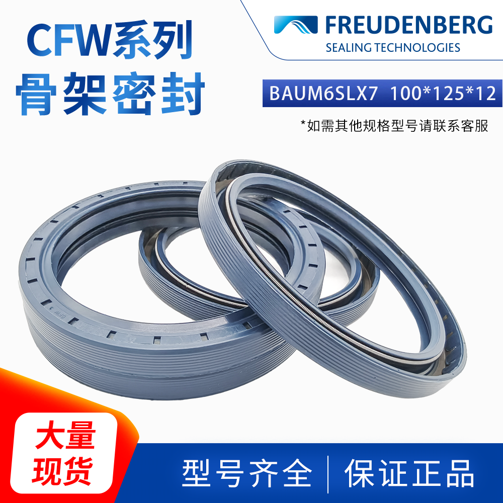 德國CFW骨架油封100*125*12耐油耐磨正品現(xiàn)貨密封 BAUM6SLX7 BAUM6SLX7 ACFW3